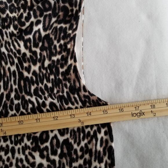 Cable & Gauge Women's Animal Print Sleeveless Turtleneck Sweater, Size S - Picture 5 of 6